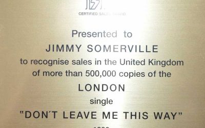 BPI Sales Award The Communards Dont Leave Me This Way